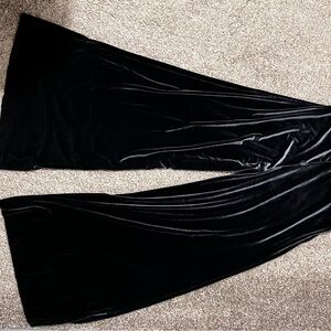 Elegant Grey Velvet Pants